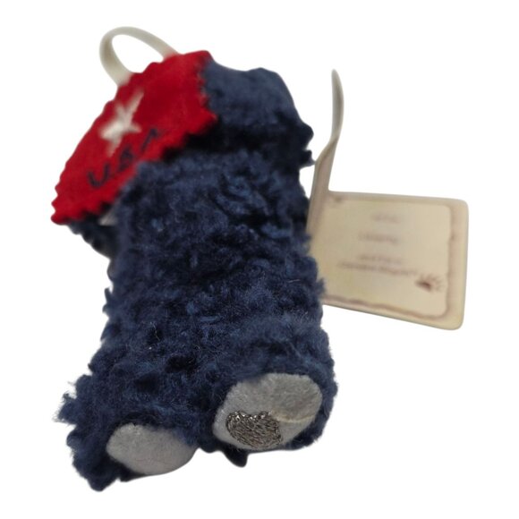 Boyds Bears Hershey Mini Liberty Bear Head Bean Collection Plush Ornament 4" - Picture 7 of 7